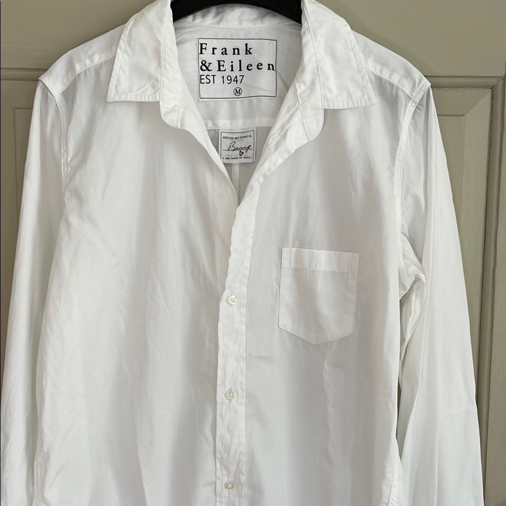 Frank & Eileen Barry Style White Button Down Shirt